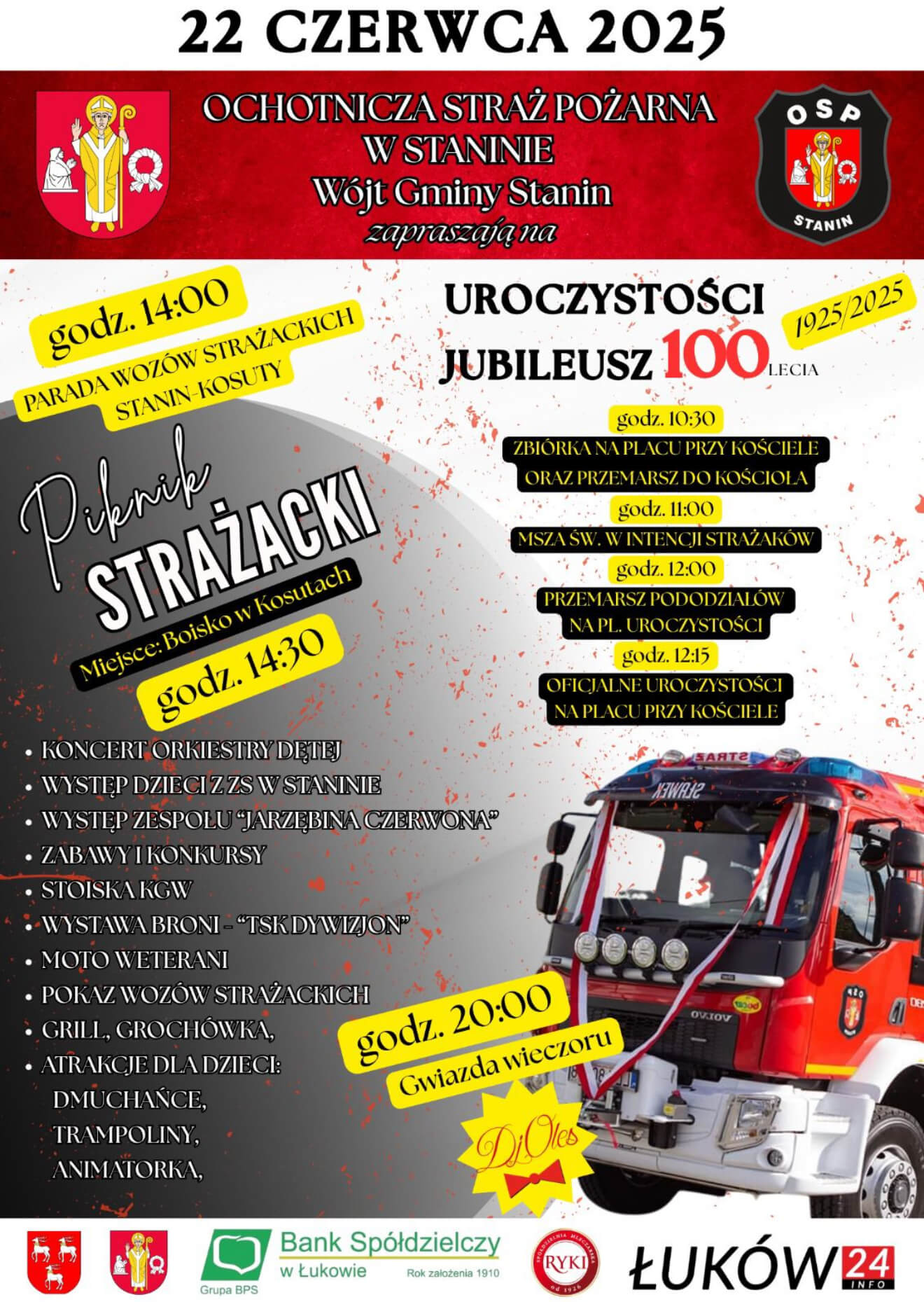 Dj Oles gwiazdą wieczoru na 100 lecie OSP Stanin